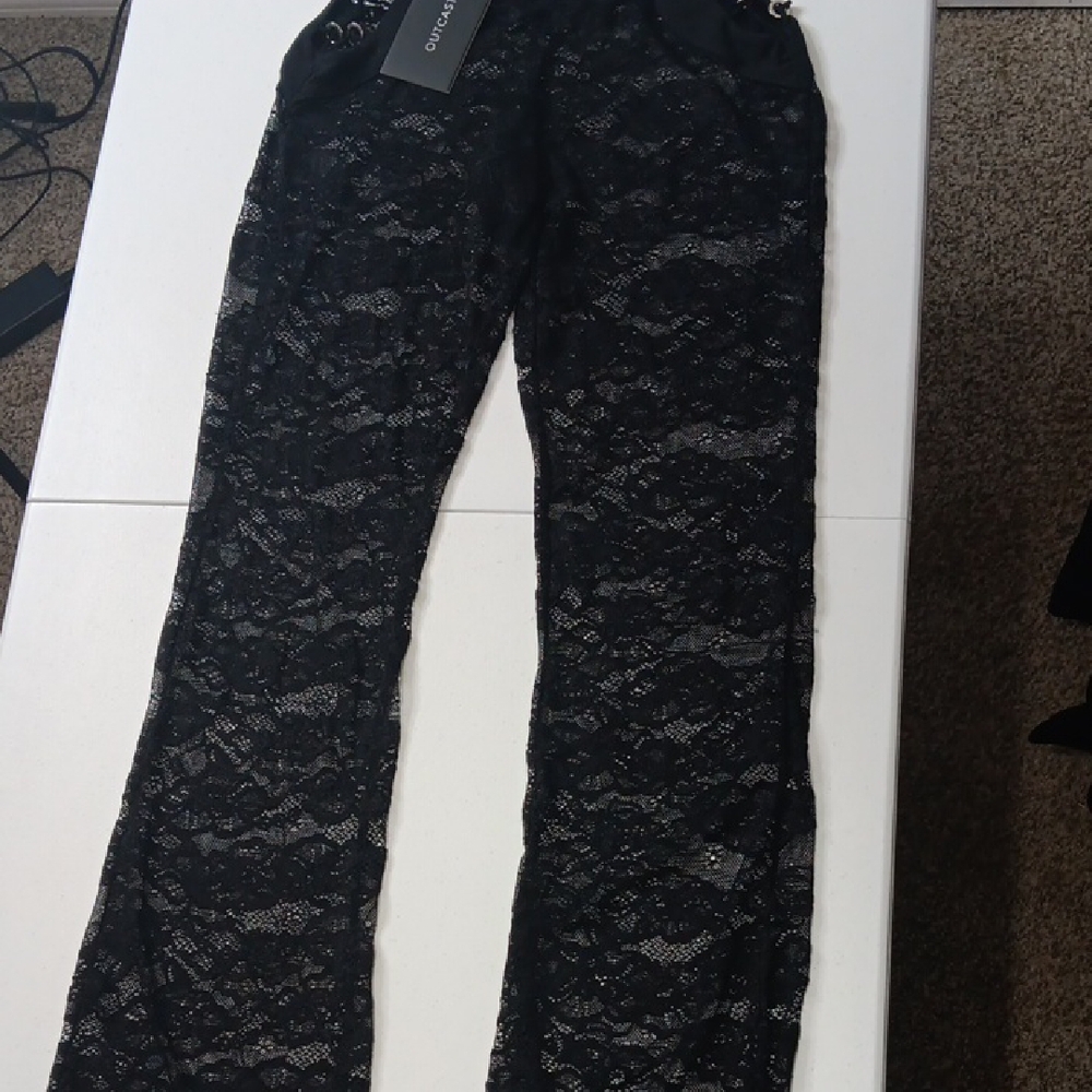 Outcast Black Lace Pants Size XS